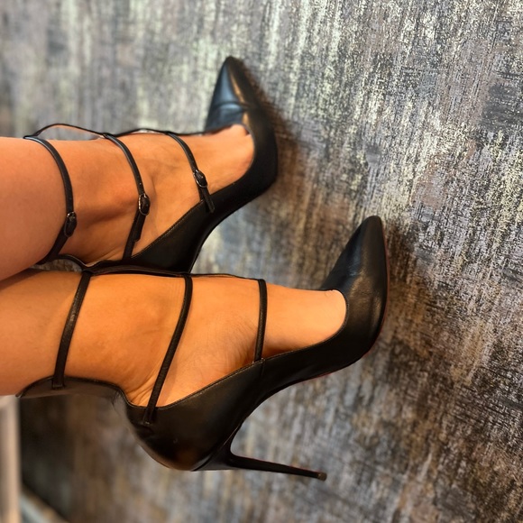 Christian Louboutin Toerless Muse 100mm - Black Leather size 38 1/2 - Picture 4 of 16